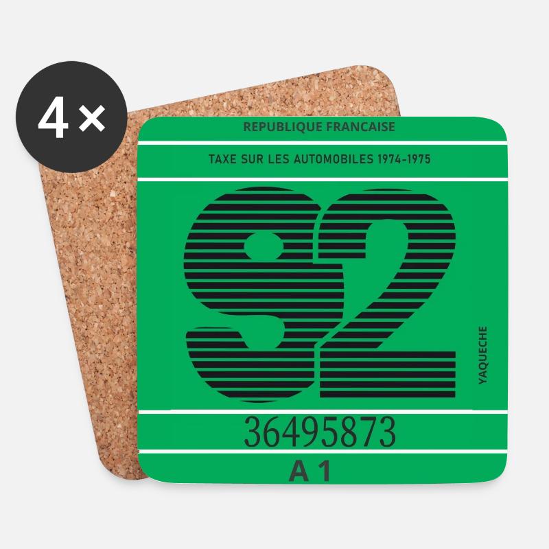 Modèle 92 - Dessous de verre (lot de 4) - blanc