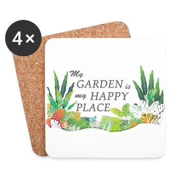 Garden favorite place - Coasters (set of 4) - white - Front
