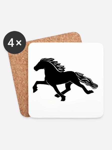 Icelanders in black passport - Coasters (set of 4) - white