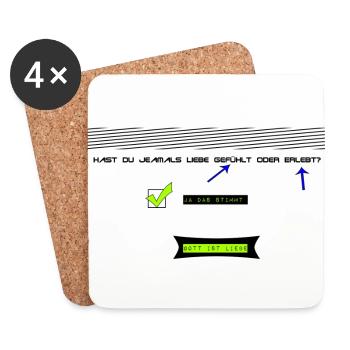 Love cannot be denied - Coasters (set of 4) - white - Front