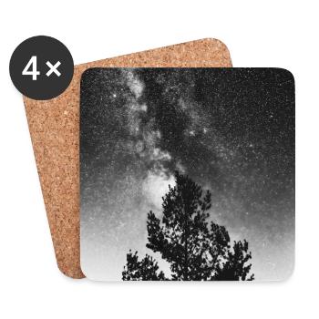 Der Kosmische Baum - Untersetzer (4er-Set) - Weiß - Vorne