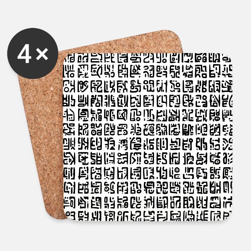 Glyphs - Coasters (set of 4) - white