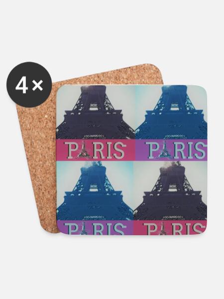 paris eiffel - Untersetzer (4er-Set) - Weiß