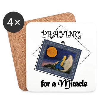 La tristesse d’un ange sur une colline - Dessous de verre (lot de 4) - blanc - Devant