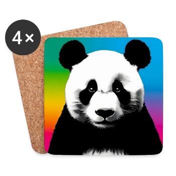 Panda - Untersetzer (4er-Set) - Weiß - Vorne