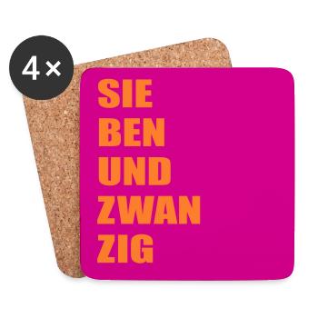 Jahr 2027 Siebenundzwanzig - Untersetzer (4er-Set) - Weiß - Vorne