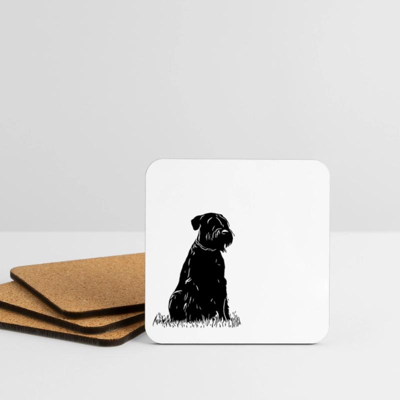 Cadeau de conception de chien Schnauzer géant / Schnauzer Dessous de verre (lot de 4)