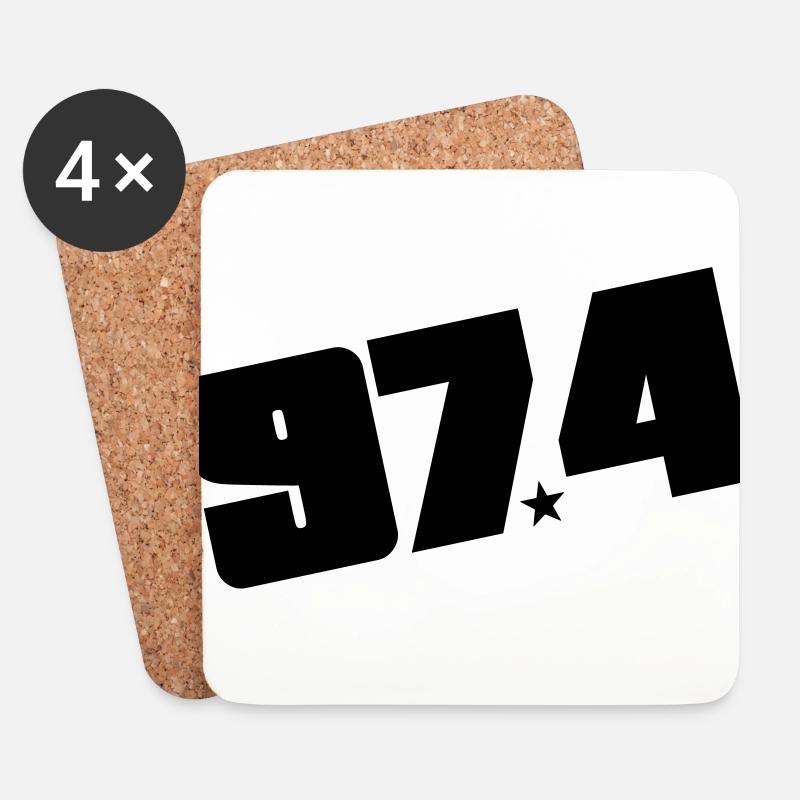 974 Star - Untersetzer (4er-Set) - Weiß