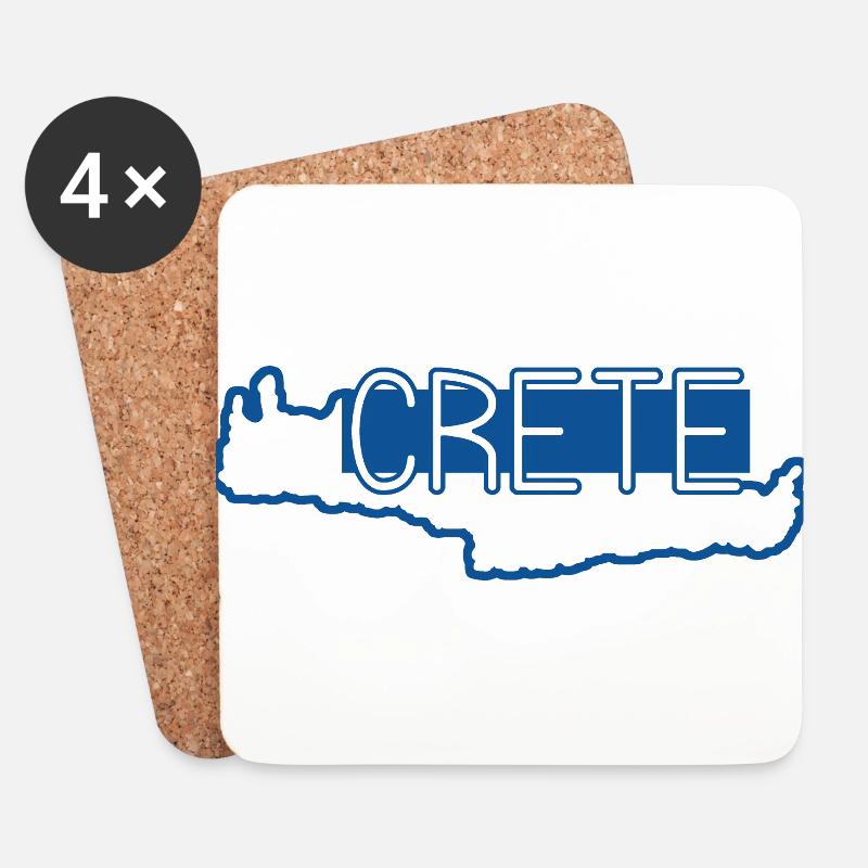 Kreta - Untersetzer (4er-Set) - Weiß