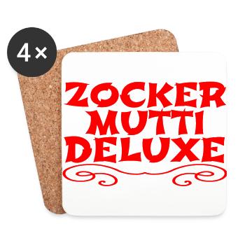 Zocker Mutti Deluxe - Untersetzer (4er-Set) - Weiß - Vorne