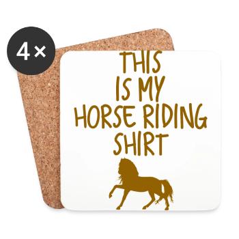 cheval - Dessous de verre (lot de 4) - blanc - Devant