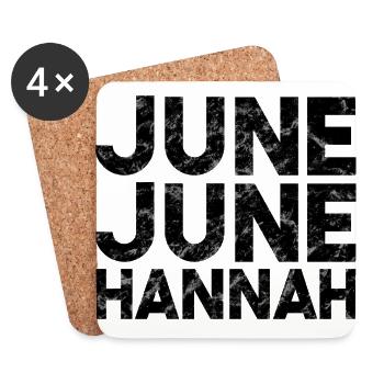 Juni Juni Hannah Shirt Kapitän Sandy Unter Deck Ha - Untersetzer (4er-Set) - Weiß - Vorne