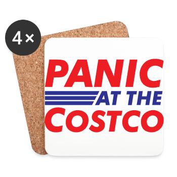 Panic At The Costco Shirt - Coasters (set of 4) - white - Front