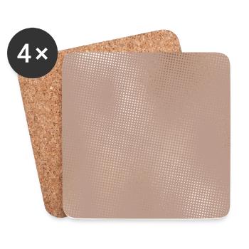 Blush Rose Textured Design avec motif de point - Dessous de verre (lot de 4) - blanc - Devant