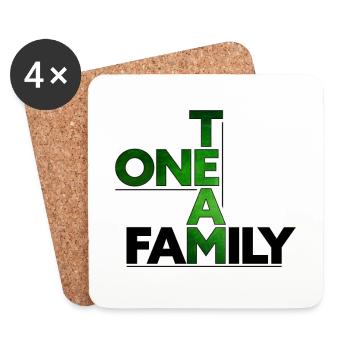 One Team - Family # 5 - Coasters (set of 4) - white - Front