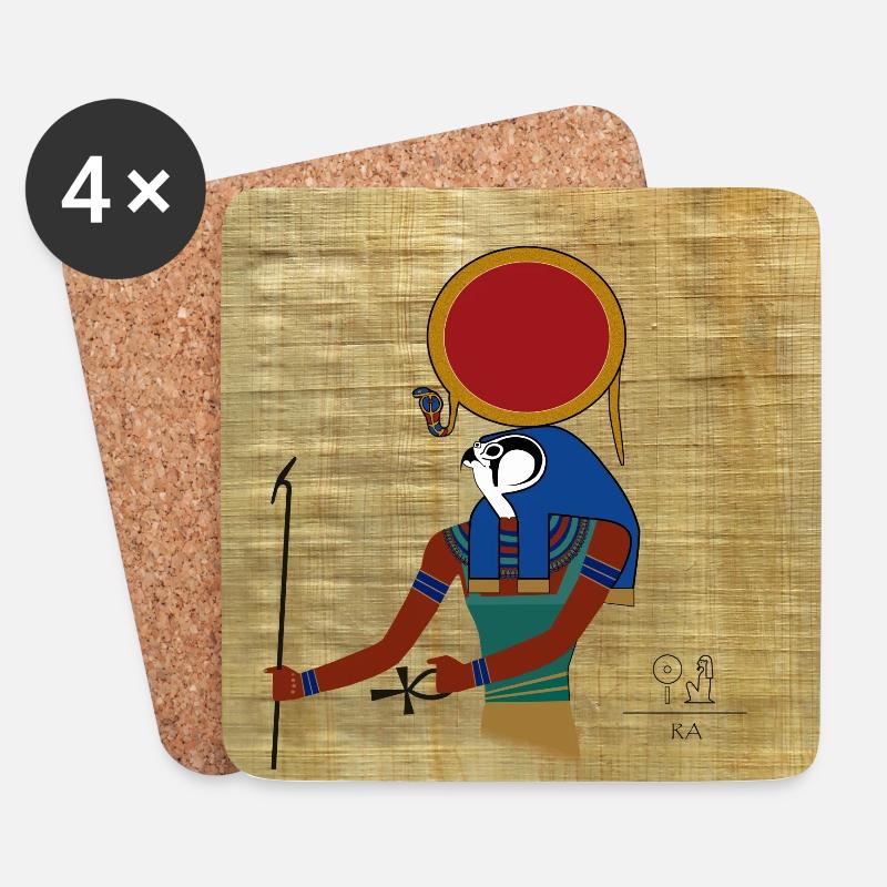 Ra I Égypte ancienne - Dessous de verre (lot de 4) - blanc