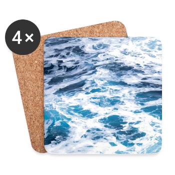 Ocean waves - Coasters (set of 4) - white - Front