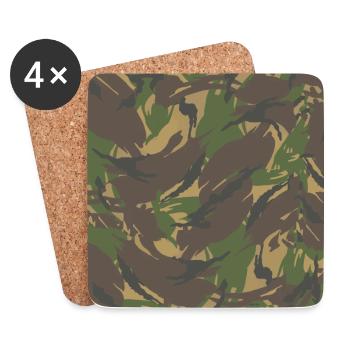 Camouflage hollandais - Dessous de verre (lot de 4) - blanc - Devant