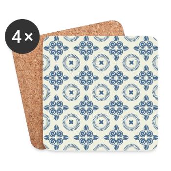Spanische Designs - Untersetzer (4er-Set) - Weiß - Vorne