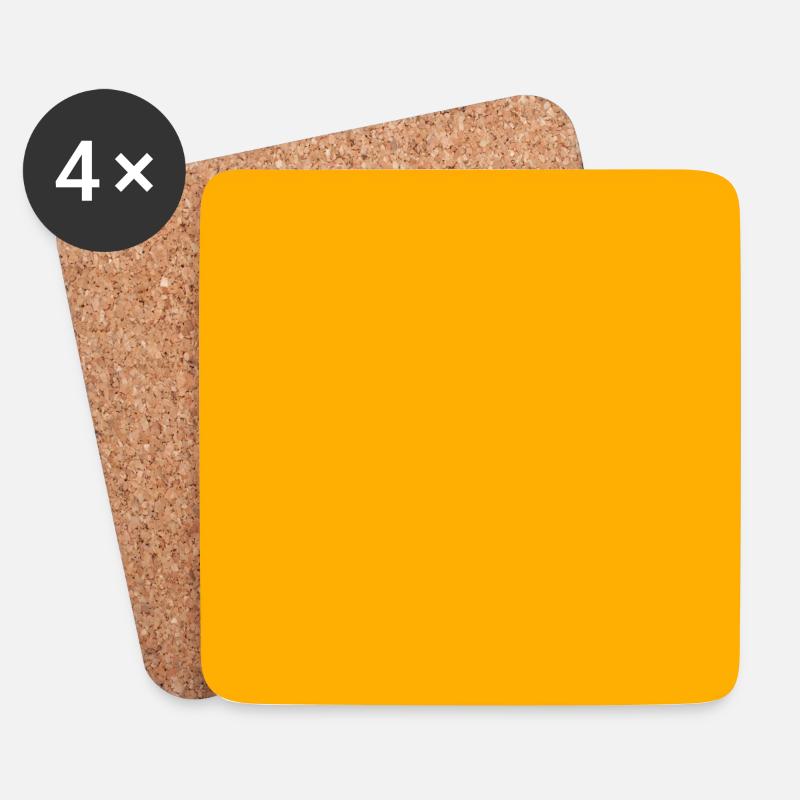 Hintergrund orange personalisierbar - Untersetzer (4er-Set) - Weiß