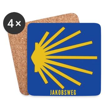 Way of St. James - Coasters (set of 4) - white - Front