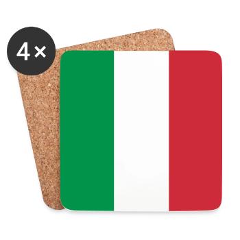 ITALY FLAG - Coasters (set of 4) - white - Front