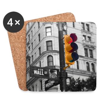 US Ampel - Untersetzer (4er-Set) - Weiß - Vorne