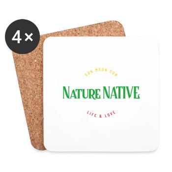 Natur - Untersetzer (4er-Set) - Weiß - Vorne