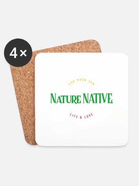 nature - Coasters (set of 4) - white