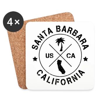 Santa Barbara Kalifornien USA - Untersetzer (4er-Set) - Weiß - Vorne