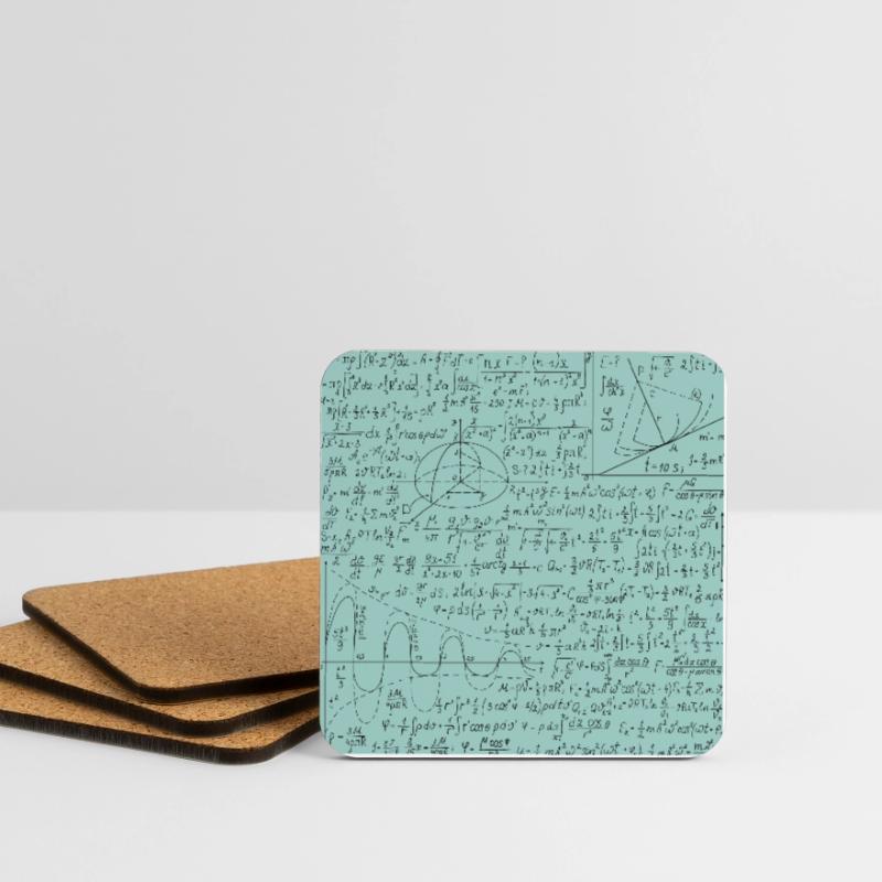 Math Equation Pattern, Math Formula Lover Gift Coasters (set of 4)