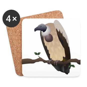 vulture - Coasters (set of 4) - white - Front