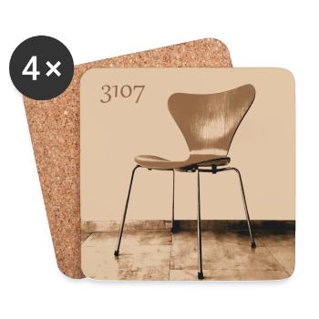 3107 Siebener No7 Stuhl Arne Jacobsen Fritz Hansen - Untersetzer (4er-Set) - Weiß - Vorne