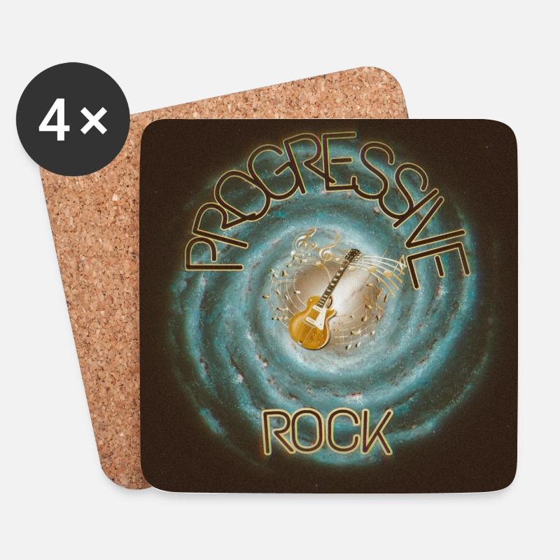 Ich höre Progressive Rock - Untersetzer (4er-Set) - Weiß