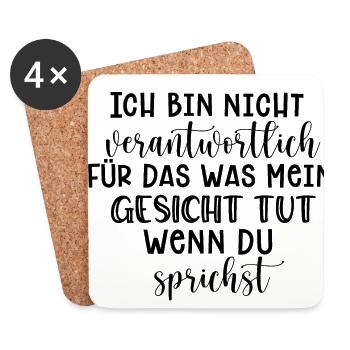 Ich bin nicht verantwortlich - Untersetzer (4er-Set) - Weiß - Vorne