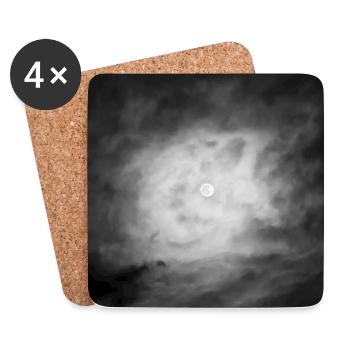 L’œil de la Lune - Dessous de verre (lot de 4) - blanc - Devant