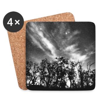 Stars in the forest - Coasters (set of 4) - white - Front