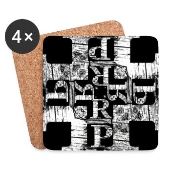 HRP Cross - Coasters (set of 4) - white - Front