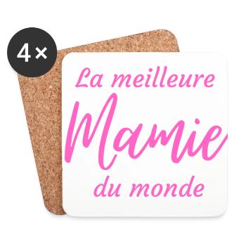 3 - Dessous de verre (lot de 4) - blanc - Devant