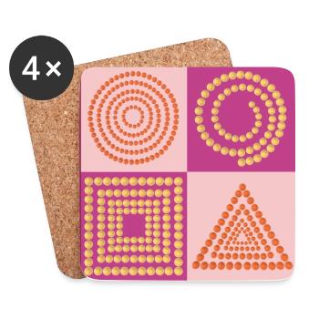 Pattern Trend Colors Winter 2022 - Coasters (set of 4) - white - Front