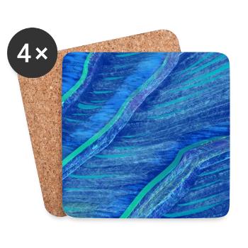 waves sketch - Untersetzer (4er-Set) - Weiß - Vorne