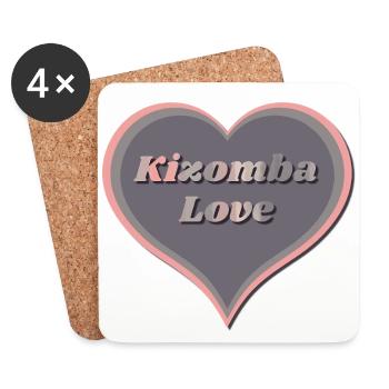 Kizomba Love Heart - Coasters (set of 4) - white - Front