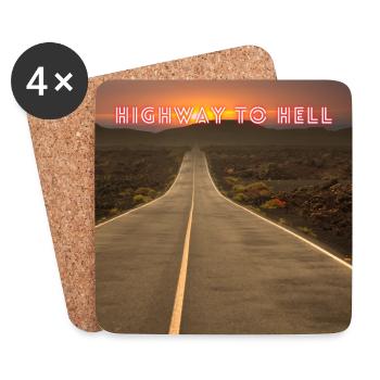 Highway to Hell - Coasters (set of 4) - white - Front