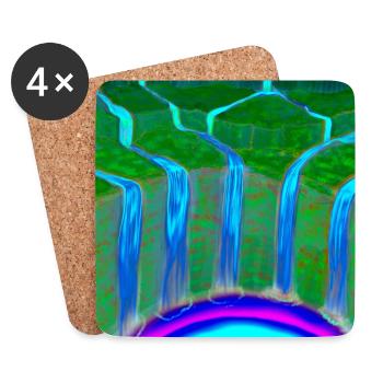 Streams of living water sketch - Coasters (set of 4) - white - Front