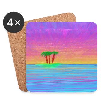 Peace sketch - Coasters (set of 4) - white - Front