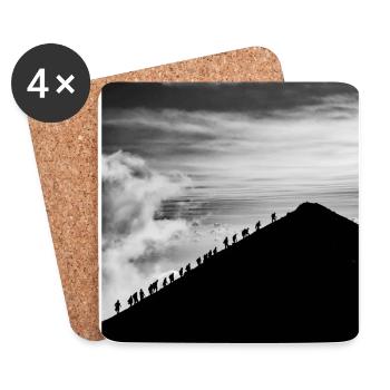 ETNA Sicily mountain climbing - Coasters (set of 4) - white - Front