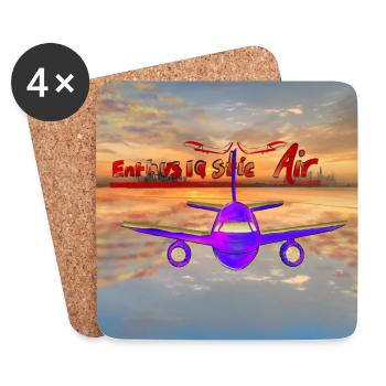 Enthusiastic Air - Coasters (set of 4) - white - Front