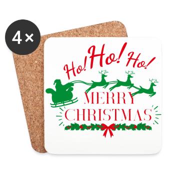 MERRY CHRISTMAS - Dessous de verre (lot de 4) - blanc - Devant