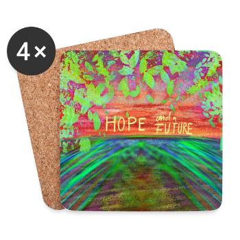 Hope and a future - Coasters (set of 4) - white - Front