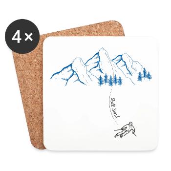 Ski - Untersetzer (4er-Set) - Weiß - Vorne